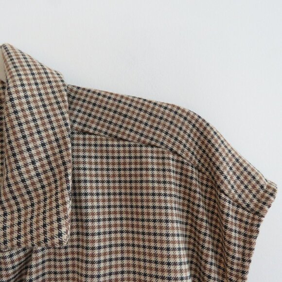 ELOQUII Belted Wide Leg Sleeveless Jumpsuit in Tan Plaid - Size US 24 - Picture 8 of 15